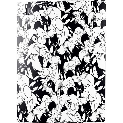 Looney Tunes Sylvester Super Sized Pattern PS5 Digital Edition Bundle Skin